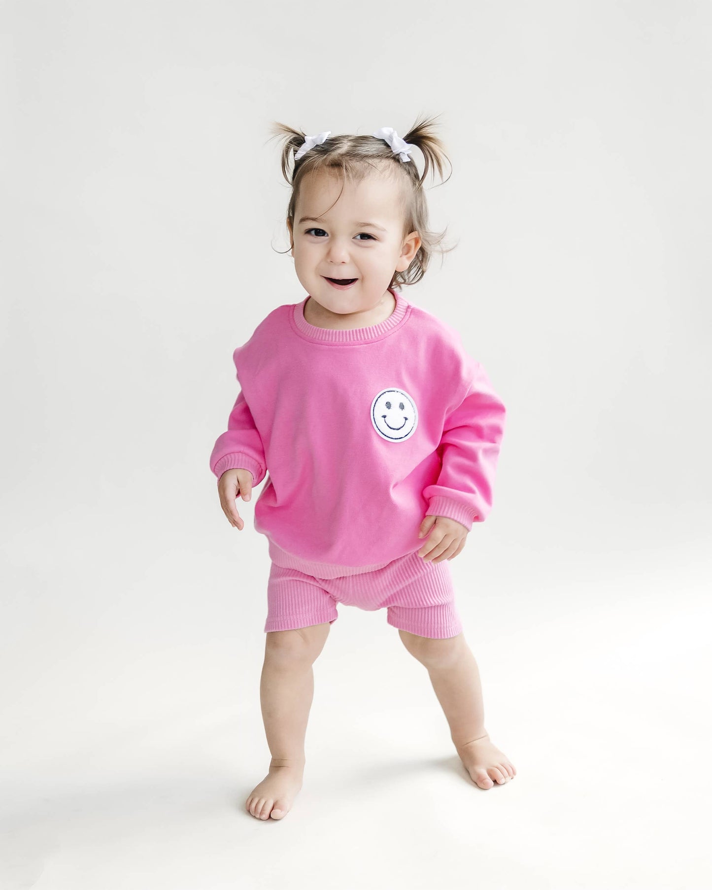 Baby & Kids Biker Shorts Set | Pink