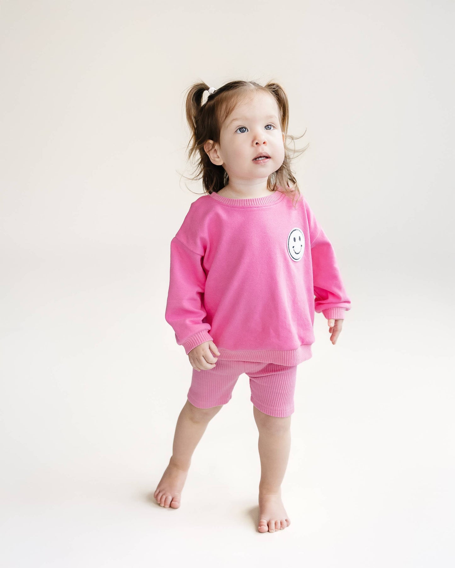 Baby & Kids Biker Shorts Set | Pink