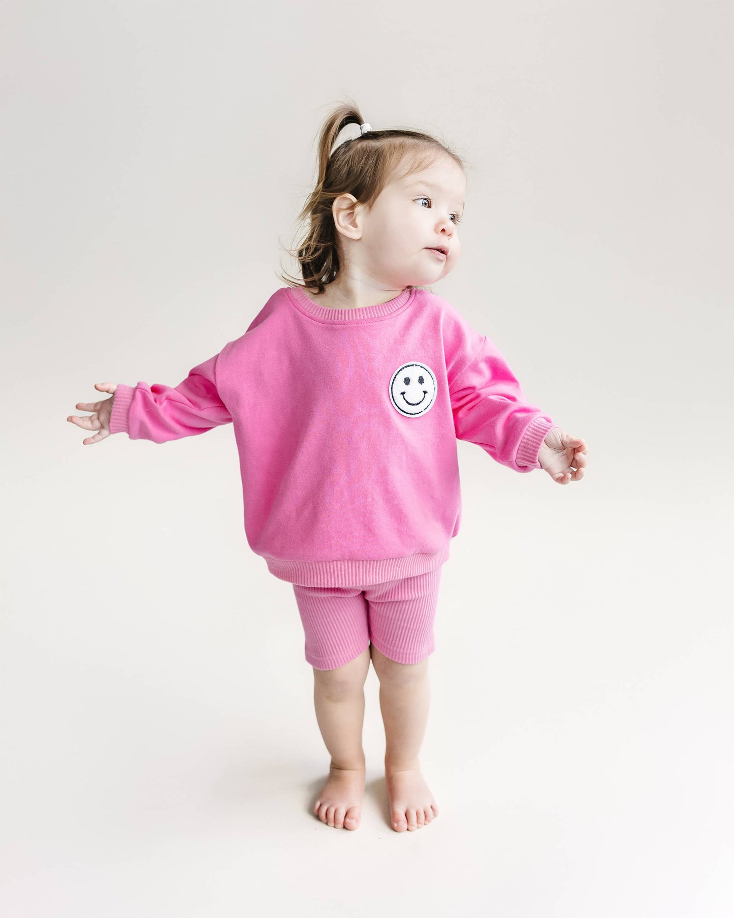 Baby & Kids Biker Shorts Set | Pink