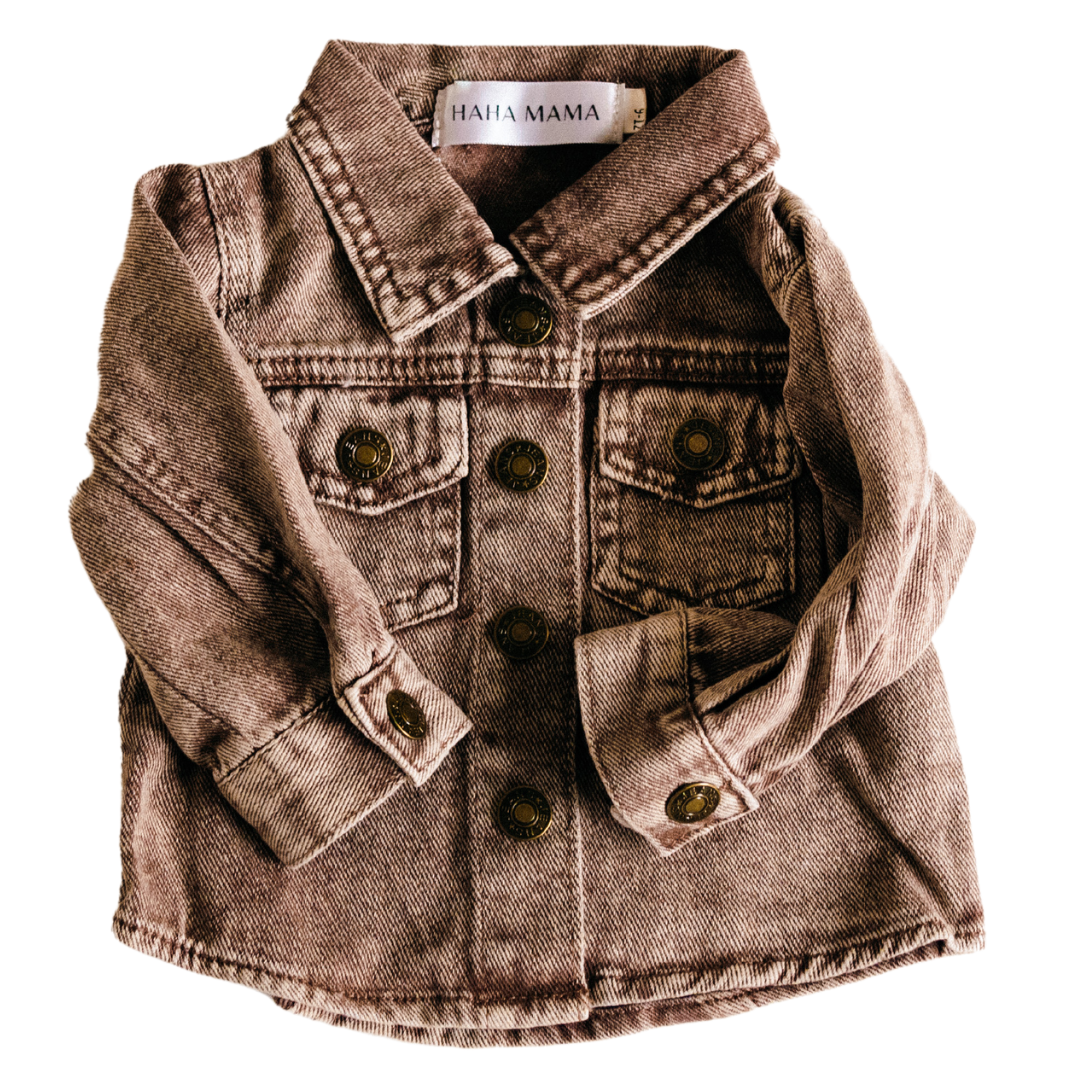 Brown Denim Jacket - kids
