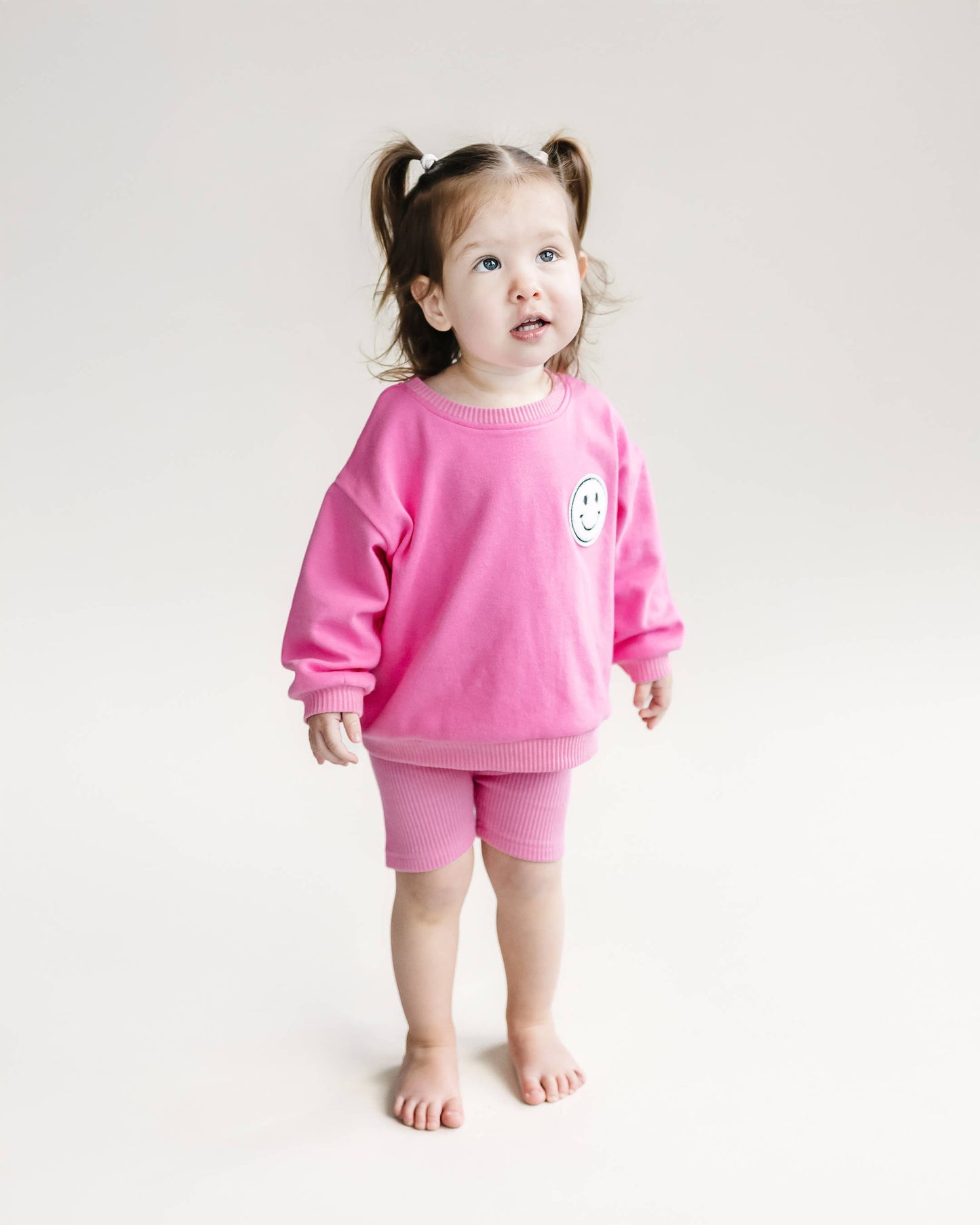Baby & Kids Biker Shorts Set | Pink