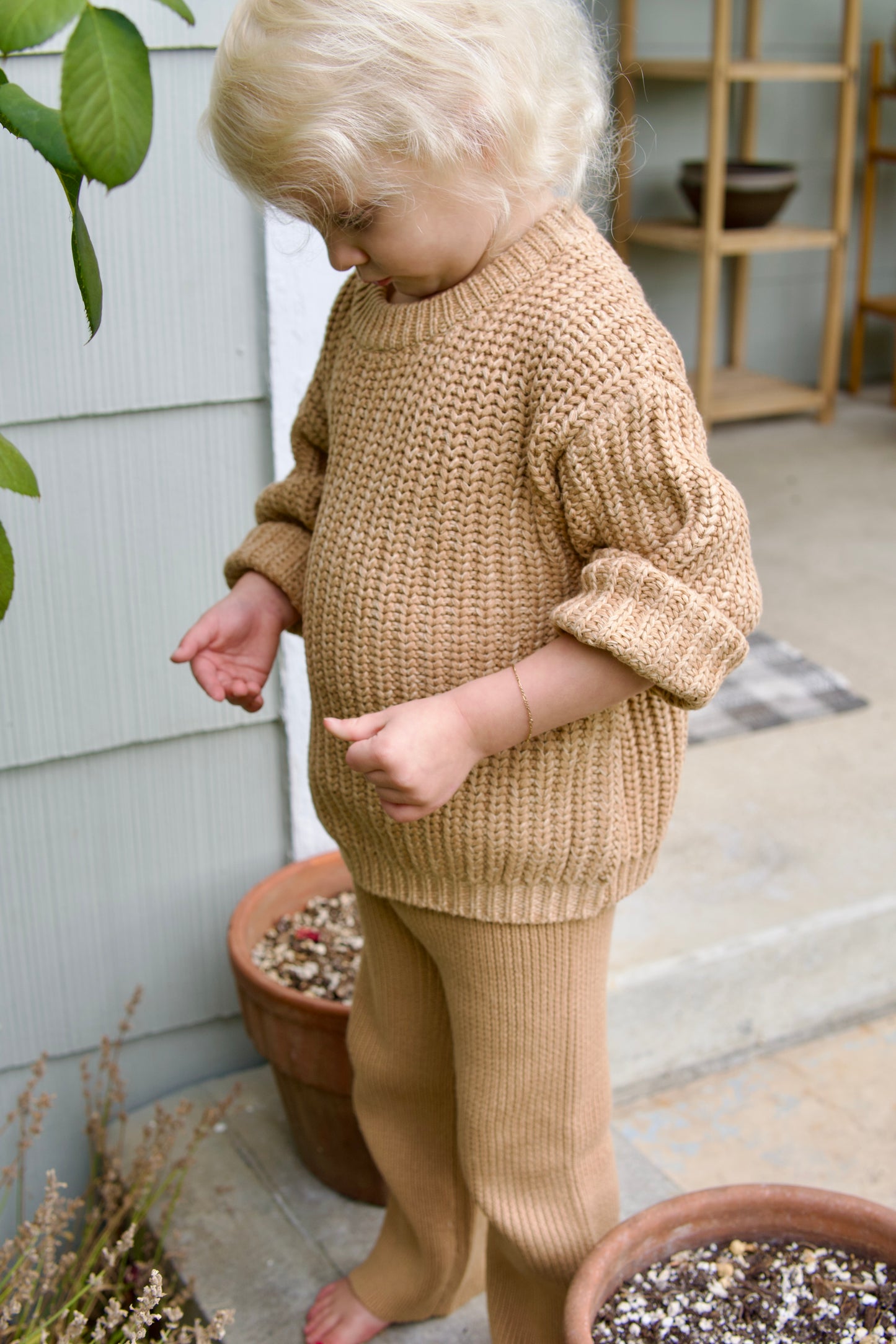 Baby Sweater Chunky Braided knit Cotton oversize style