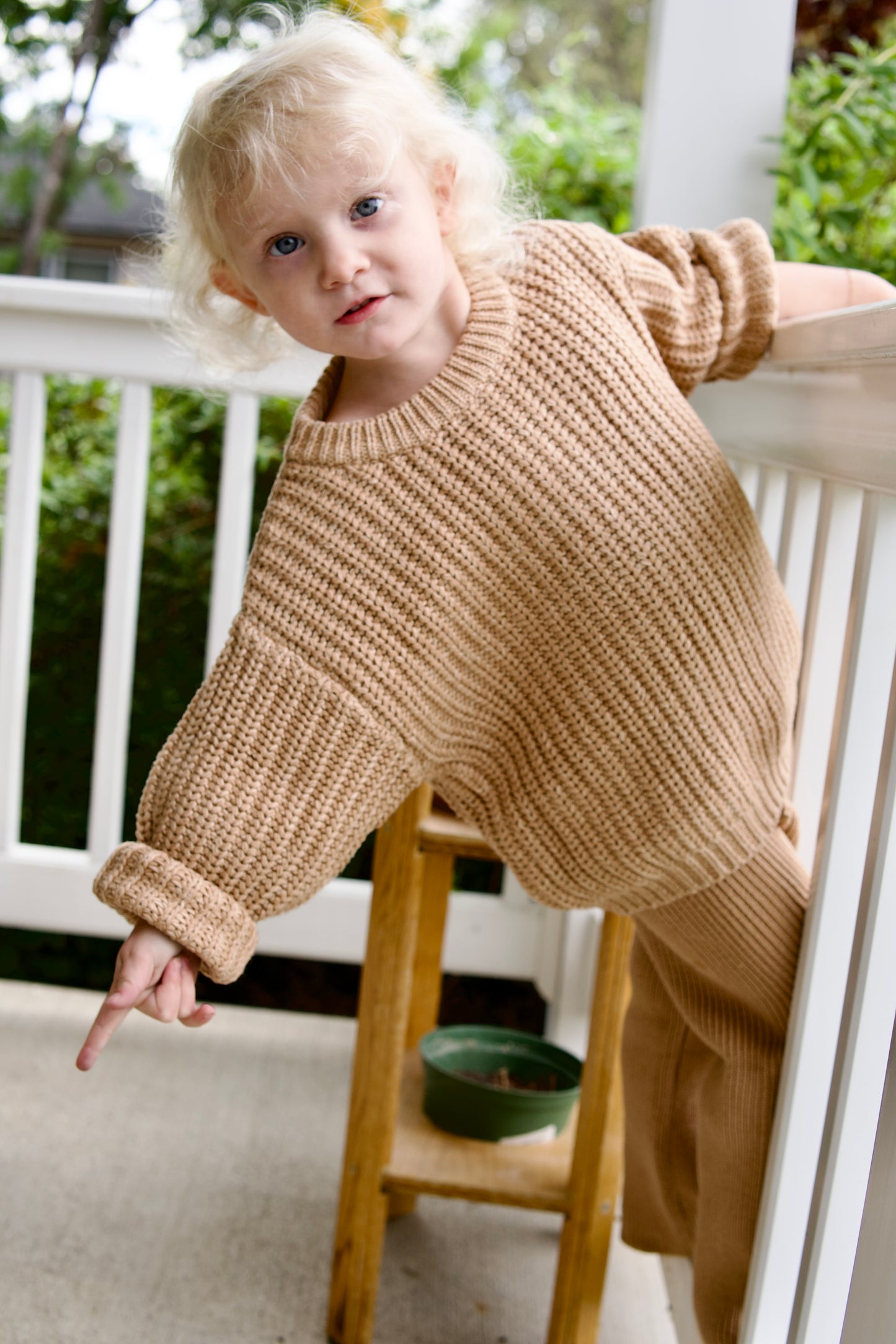 Baby Sweater Chunky Braided knit Cotton oversize style