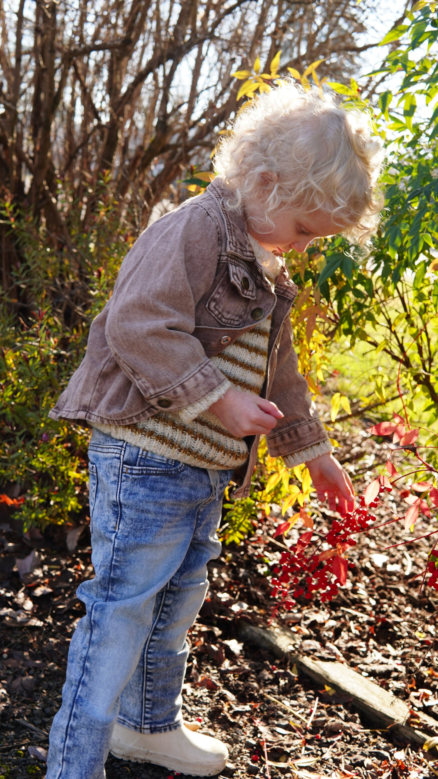Brown Denim Jacket - kids