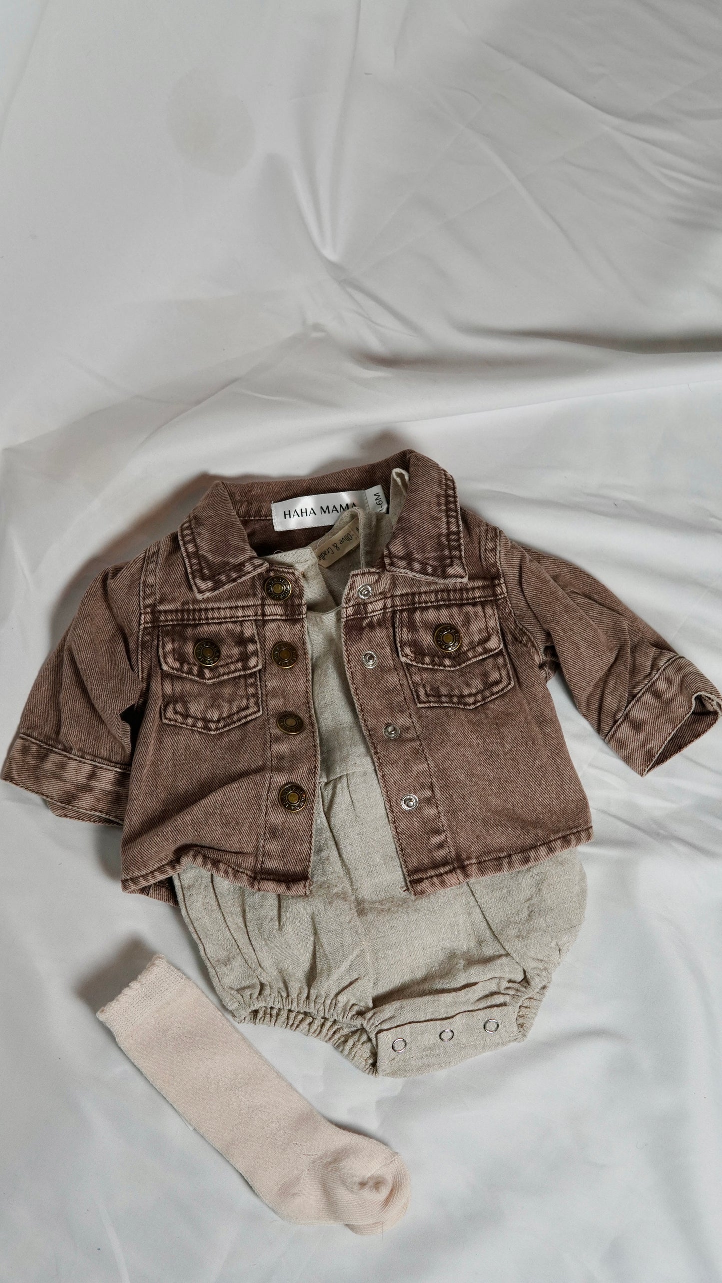 Brown Denim Jacket - kids