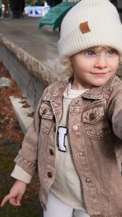 Brown Denim Jacket - kids