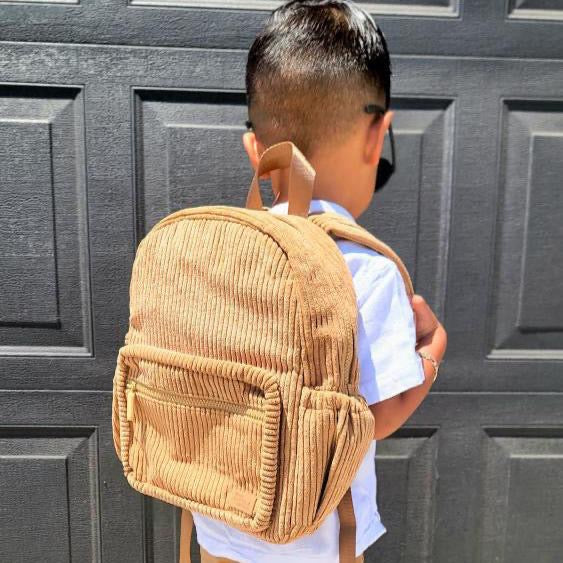 Corduroy Backpack- Camel