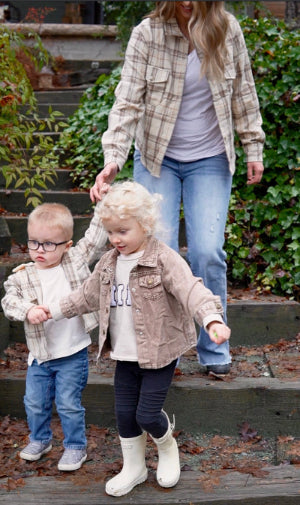 Brown Denim Jacket - kids