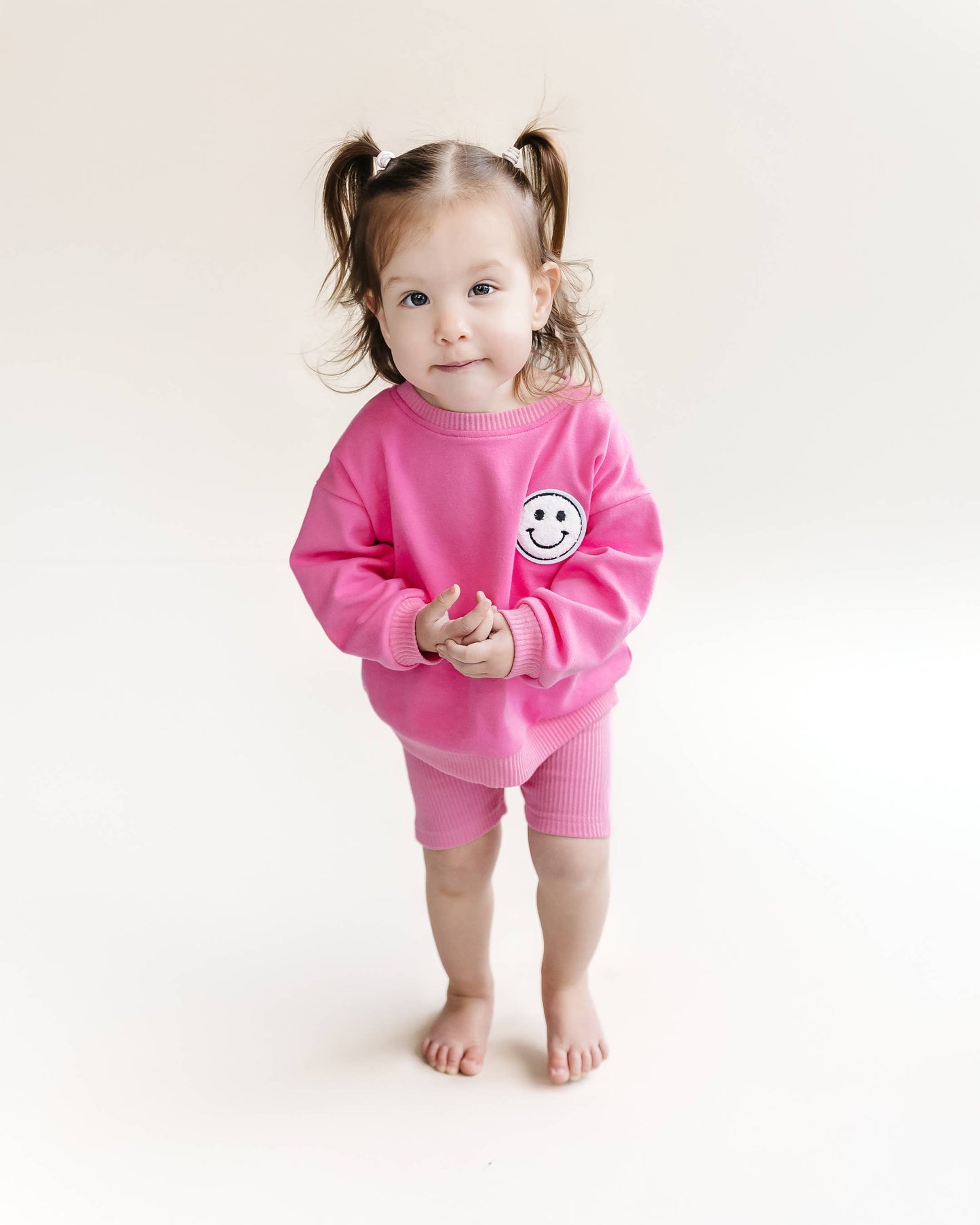 Baby & Kids Biker Shorts Set | Pink
