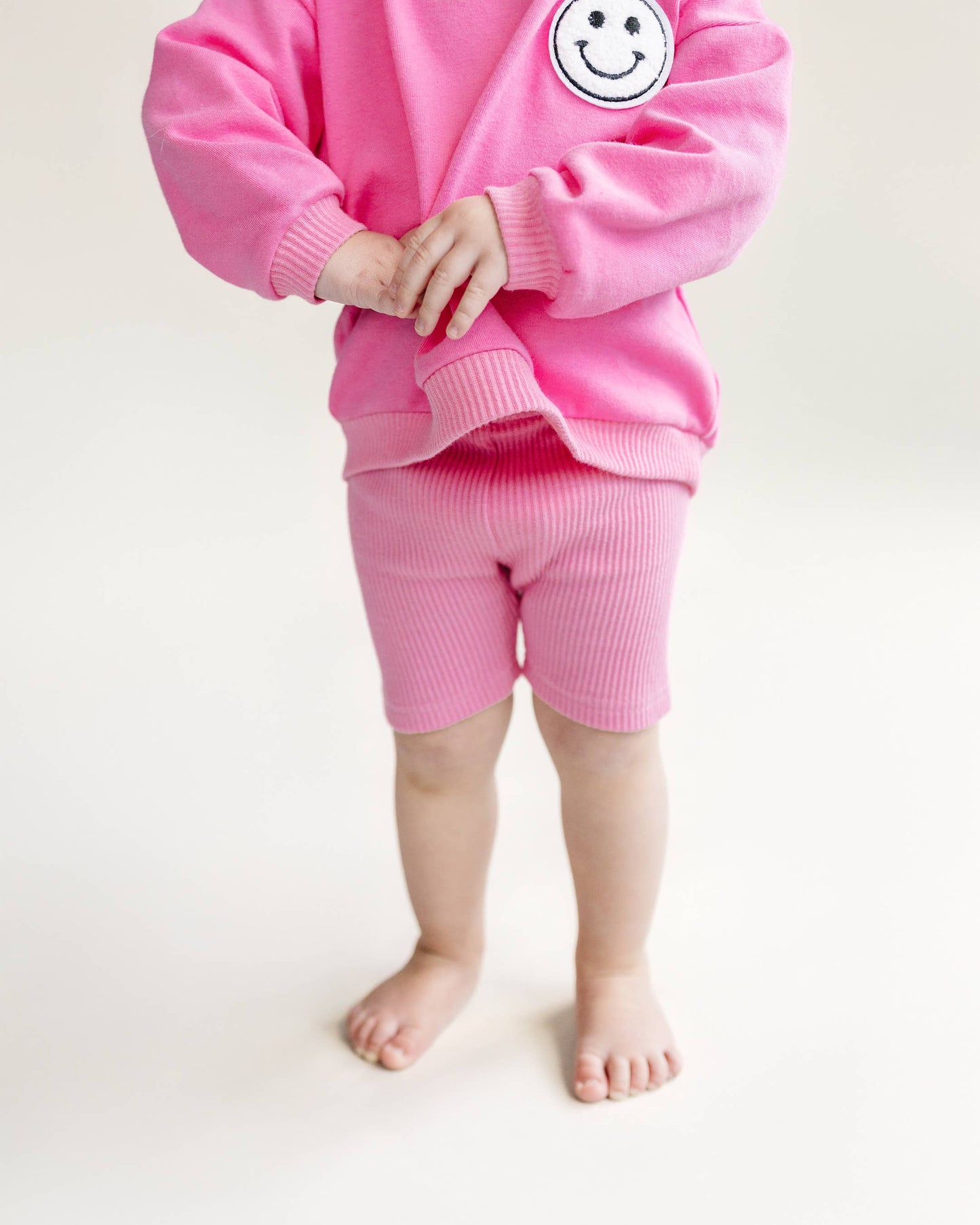 Baby & Kids Biker Shorts Set | Pink