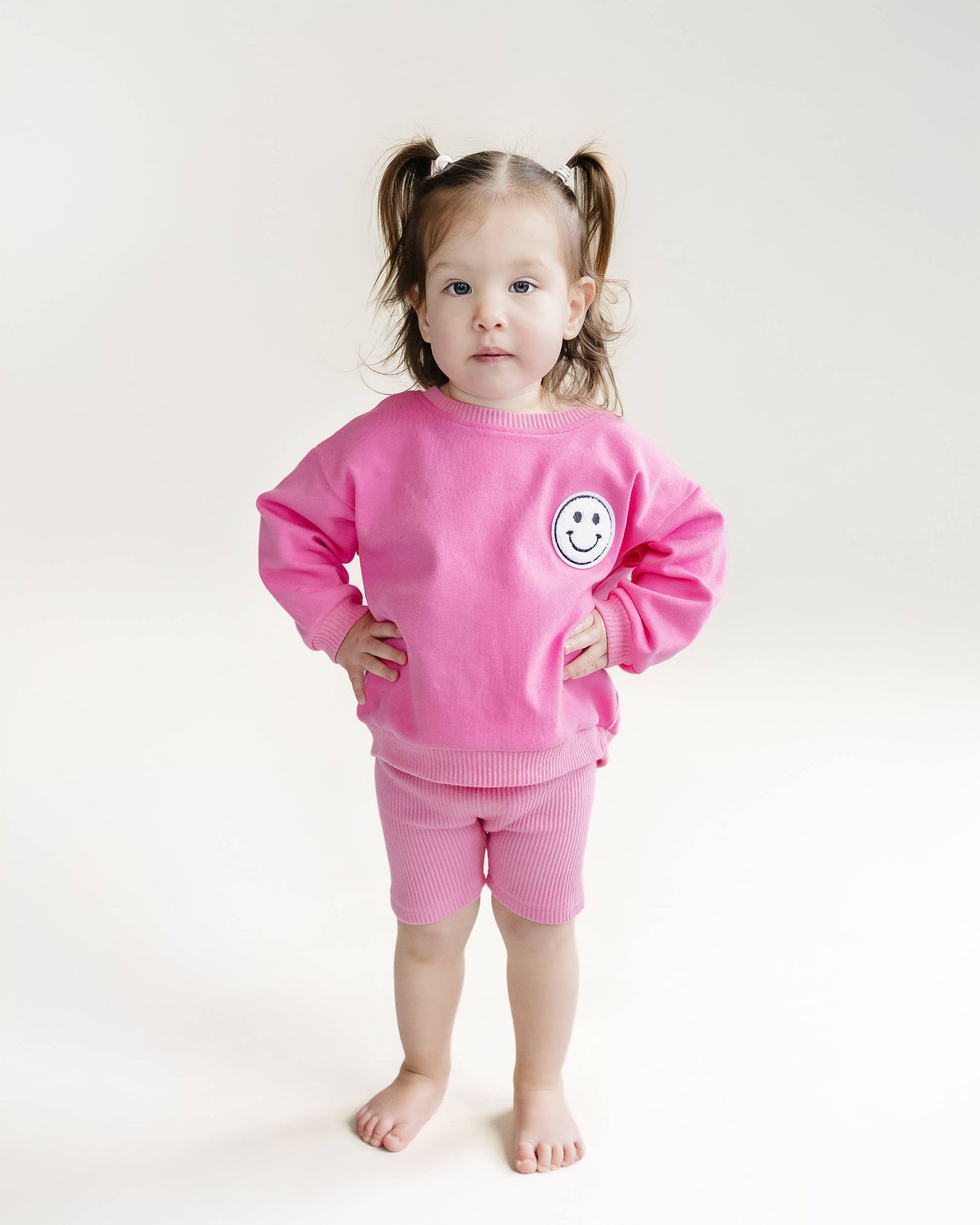 Baby & Kids Biker Shorts Set | Pink