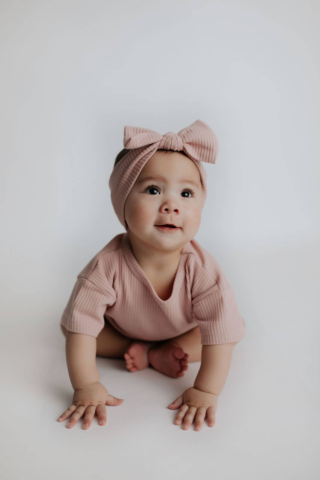 Rose Pink Summer Waffle Toddler Top & Bottom Set