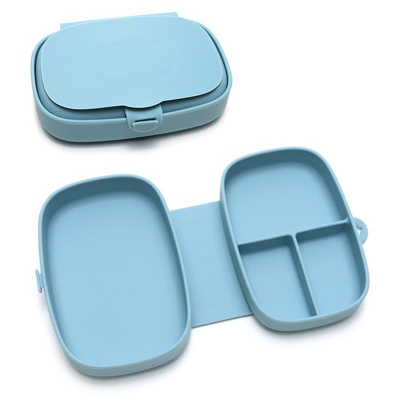 Silicone Snack Box- Light Blue
