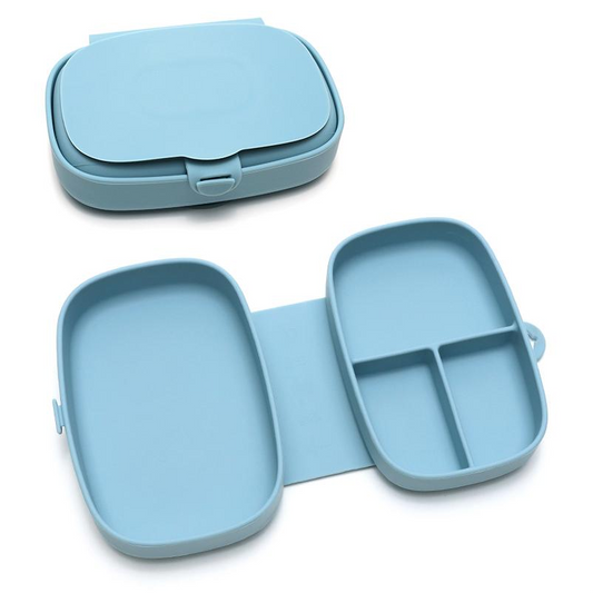 Silicone Snack Box- Light Blue