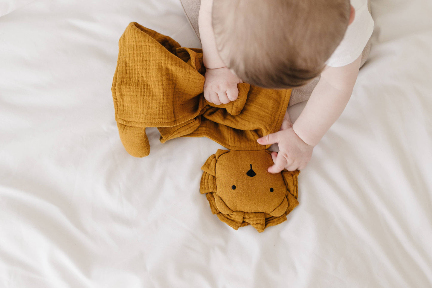 Toffee Lion Lovey Blanket