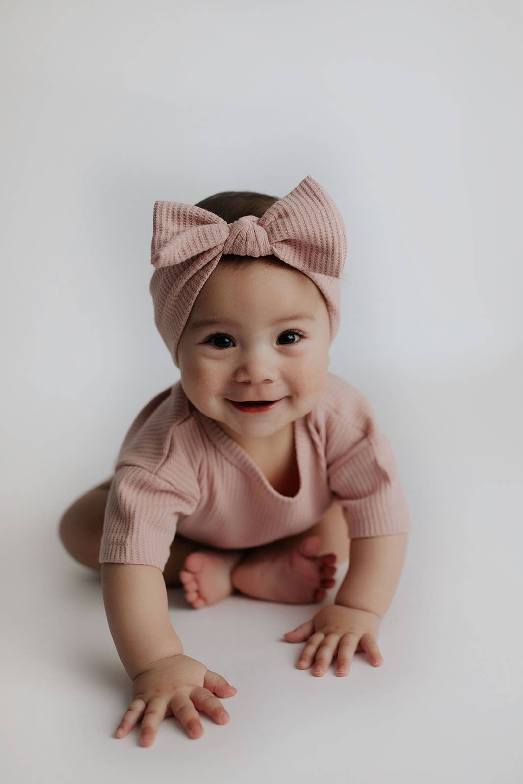 Rose Pink Summer Waffle Toddler Top & Bottom Set