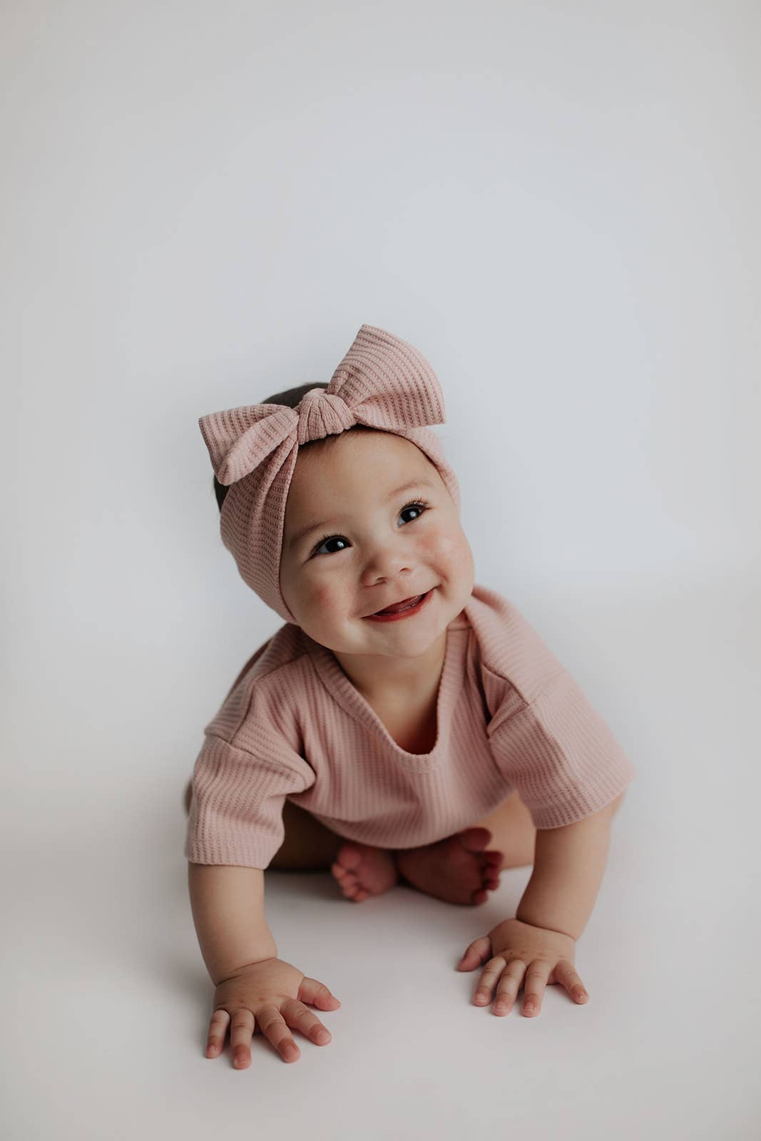 Rose Pink Summer Waffle Toddler Top & Bottom Set