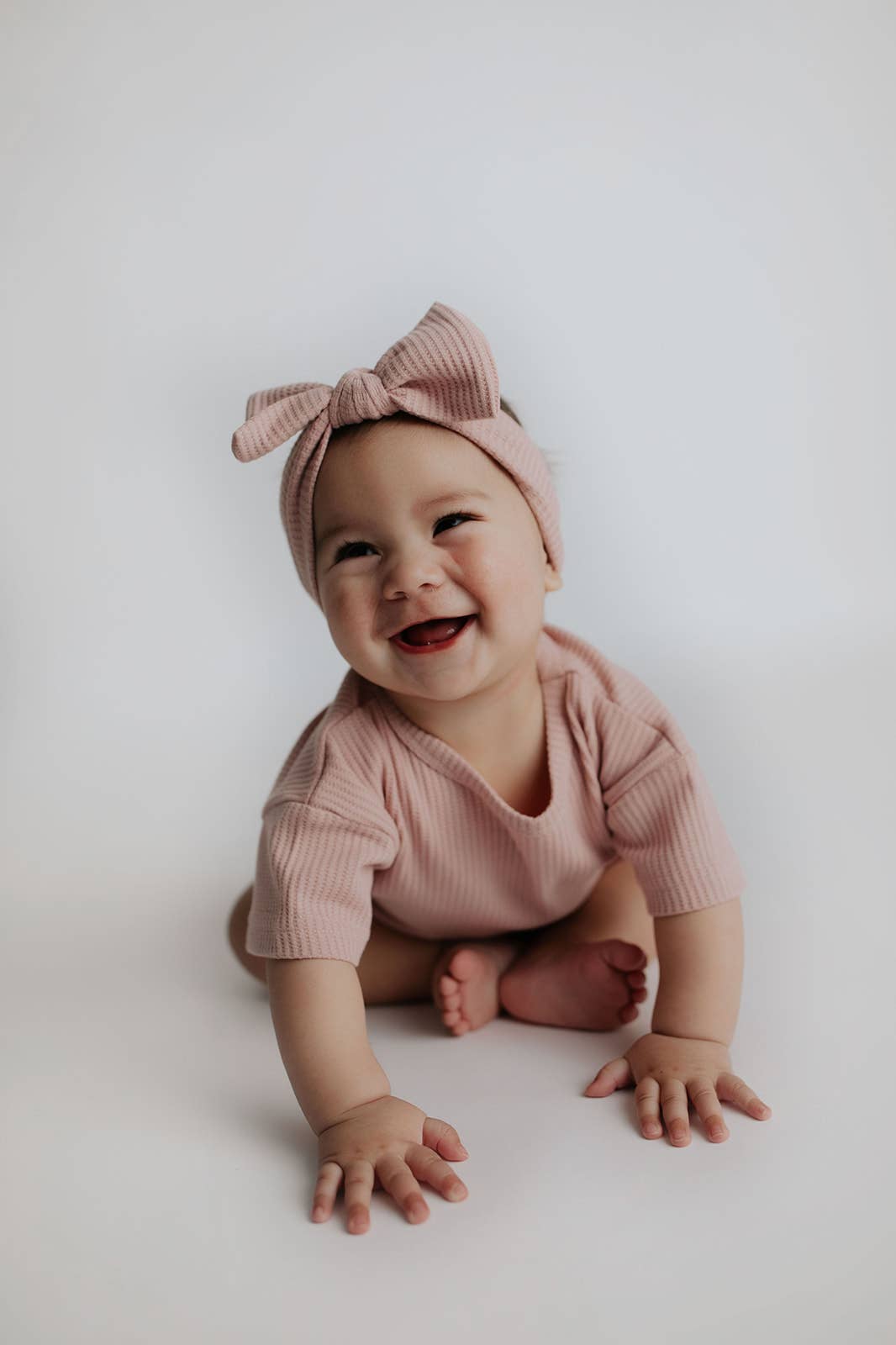 Rose Pink Summer Waffle Toddler Top & Bottom Set