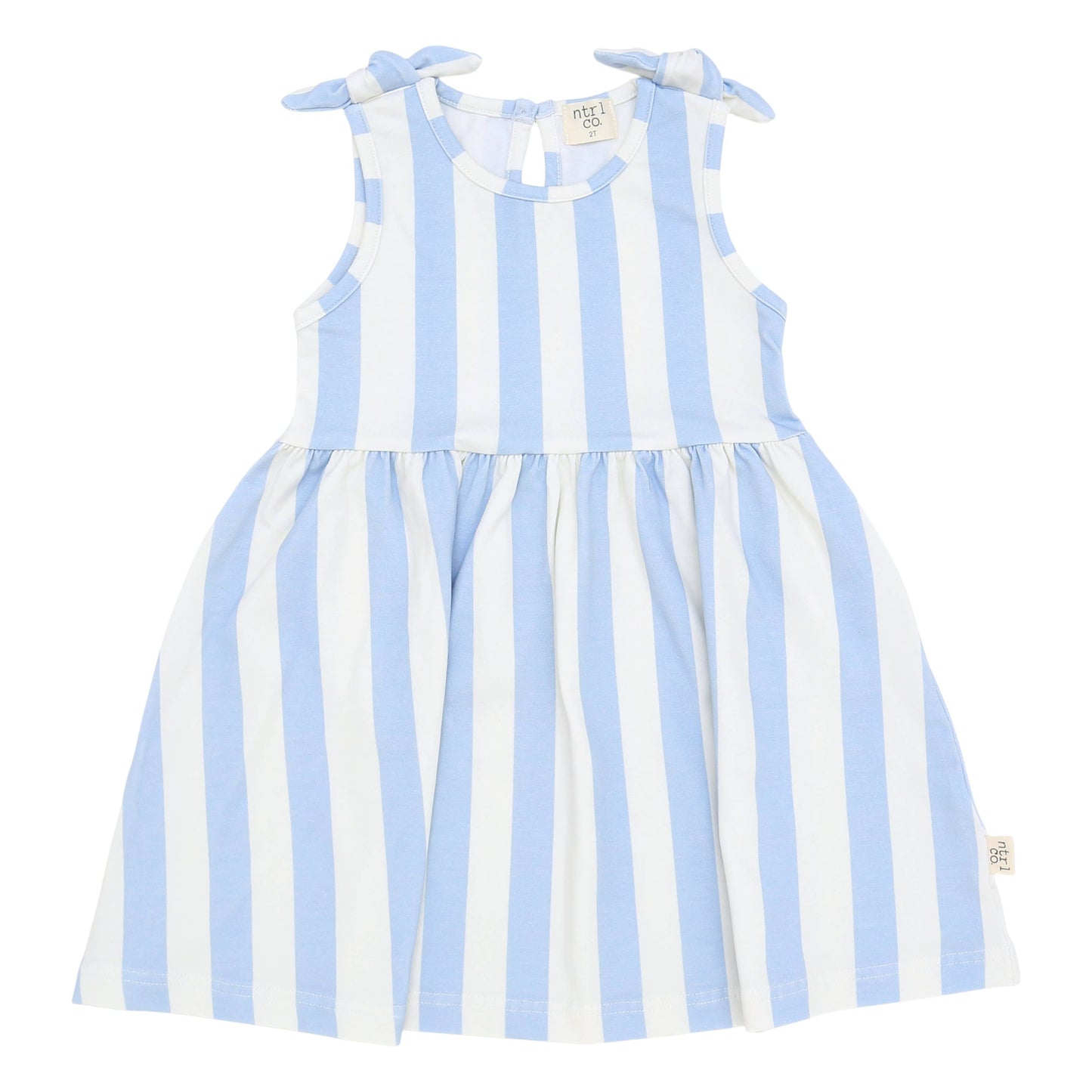 Sky Stripe Tie Shoulder Dress