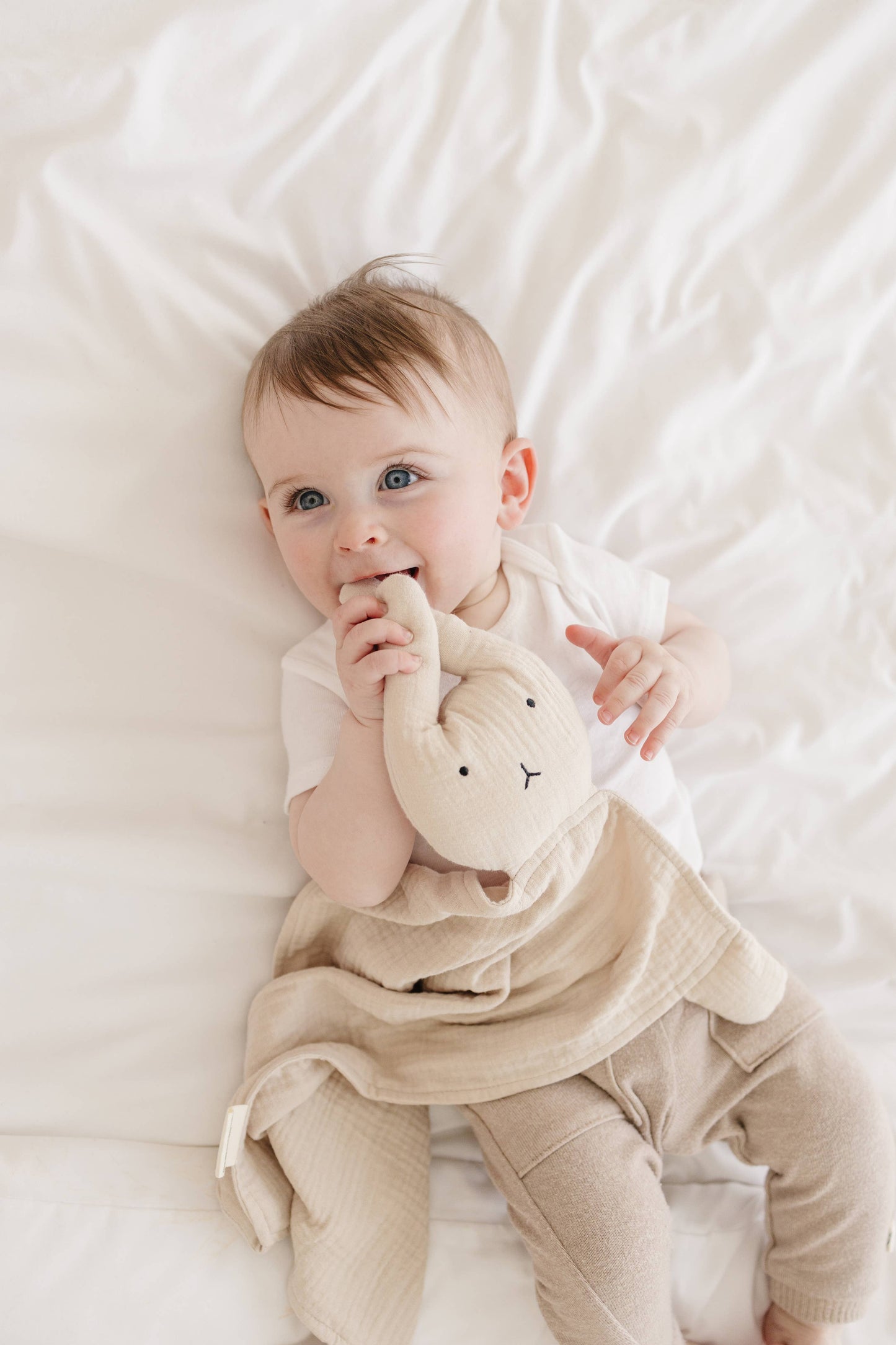 Natural Sand Bunny Lovey Blanket