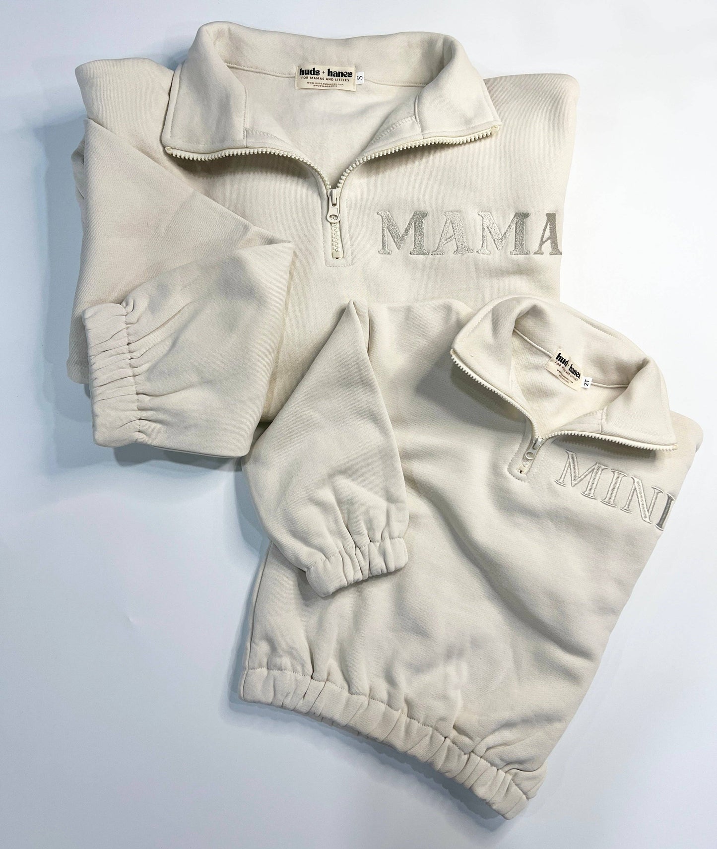 Mama Embroidered Quarter Zip Sweatshirt