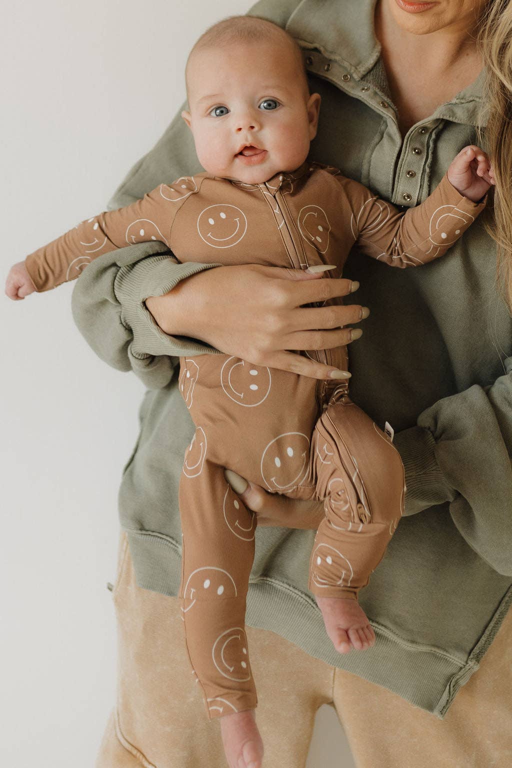 Bamboo Zip Pajamas | Sandstone Smiles| Forever French