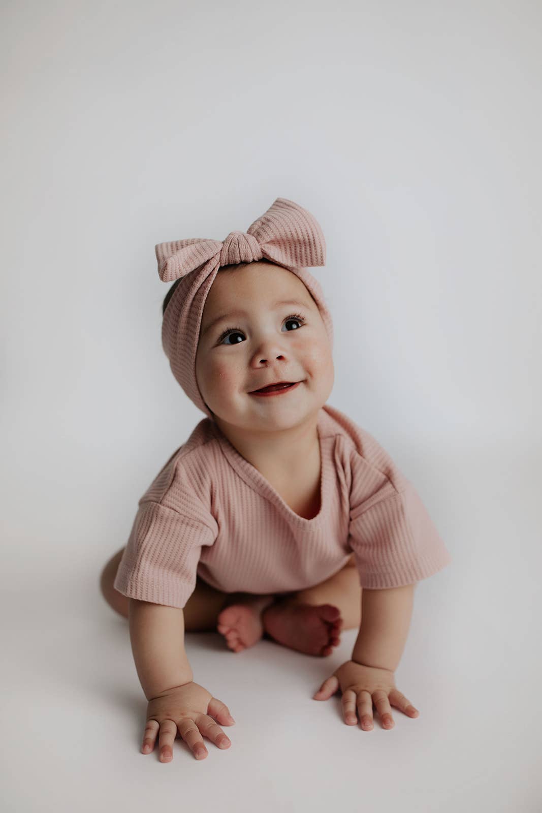 Rose Pink Summer Waffle Toddler Top & Bottom Set