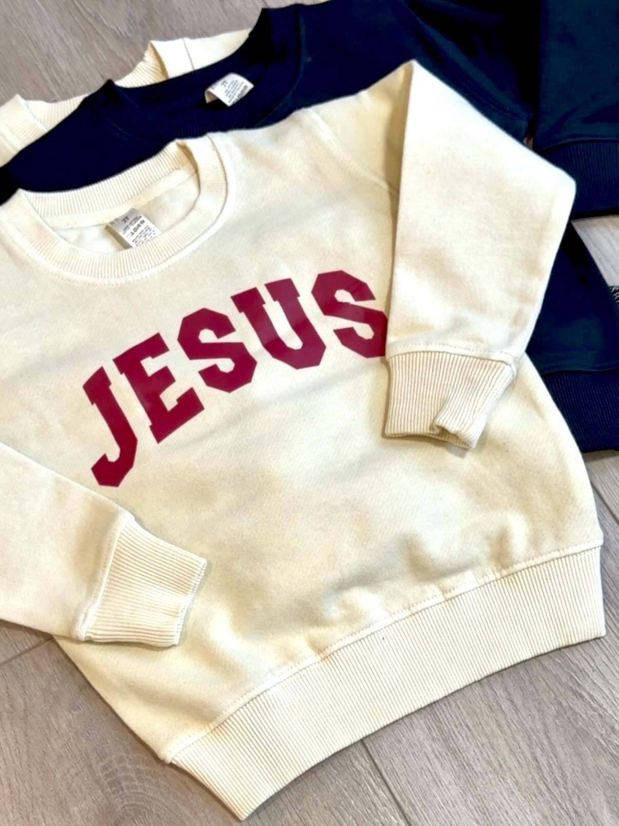 Jesus Varsity Crew Sweatshirt