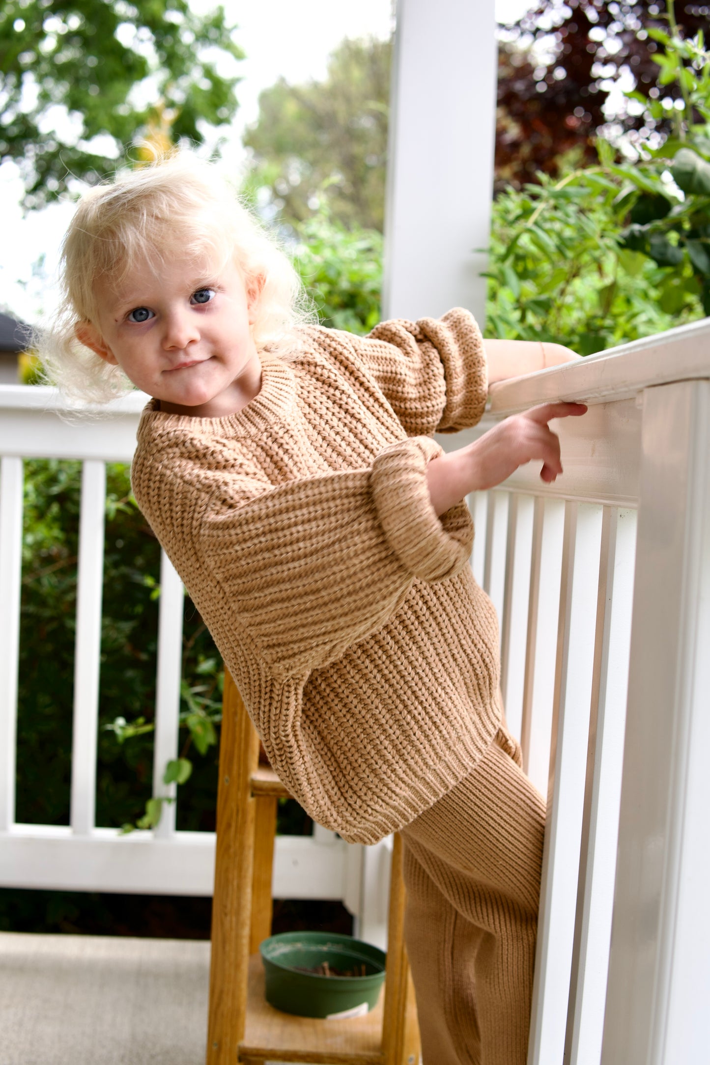 Baby Sweater Chunky Braided knit Cotton oversize style