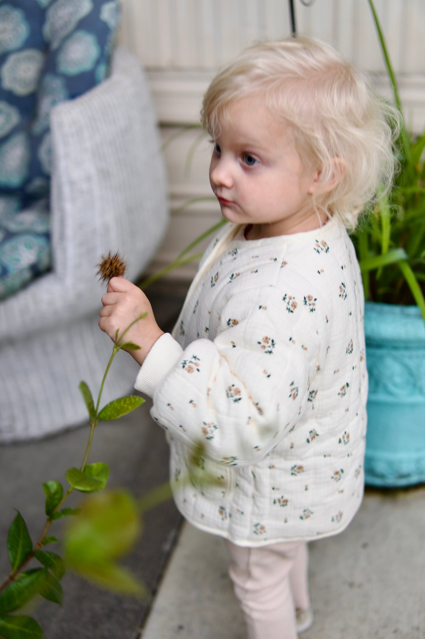 Flower button up jacket