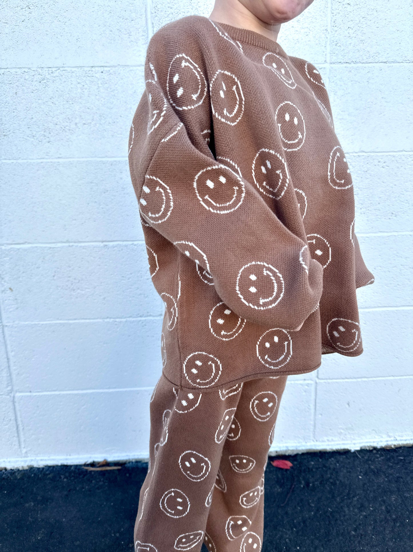 Knit Pant Set | Tan Just Smile