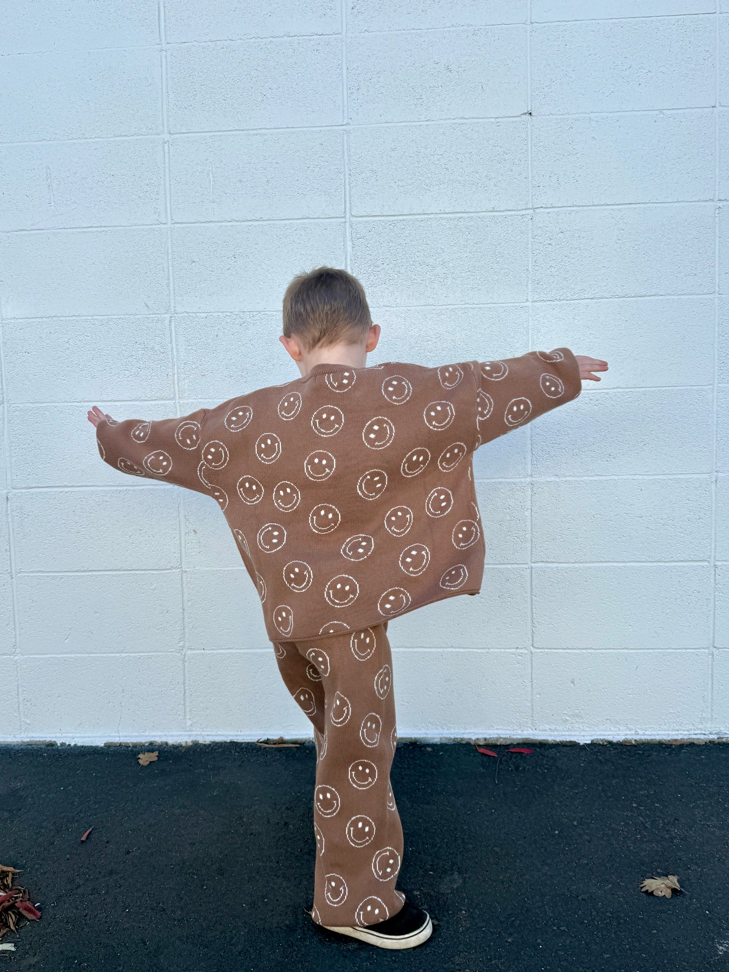 Knit Pant Set | Tan Just Smile