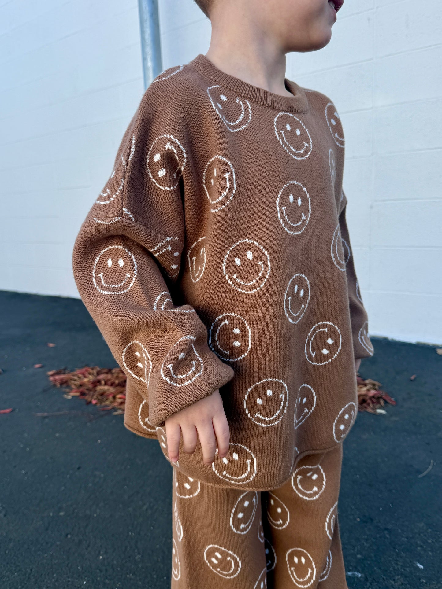 Knit Pant Set | Tan Just Smile