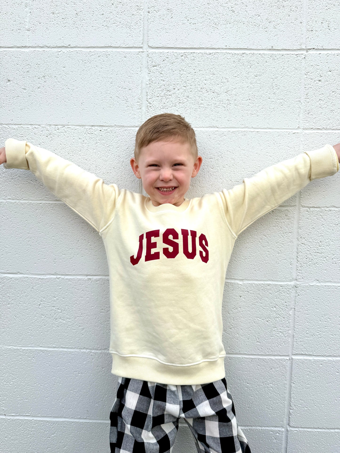 Jesus Varsity Crew Sweatshirt