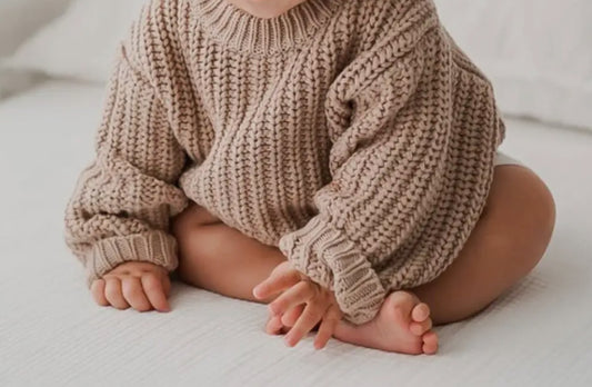 Baby Sweater Chunky Braided knit Cotton oversize style