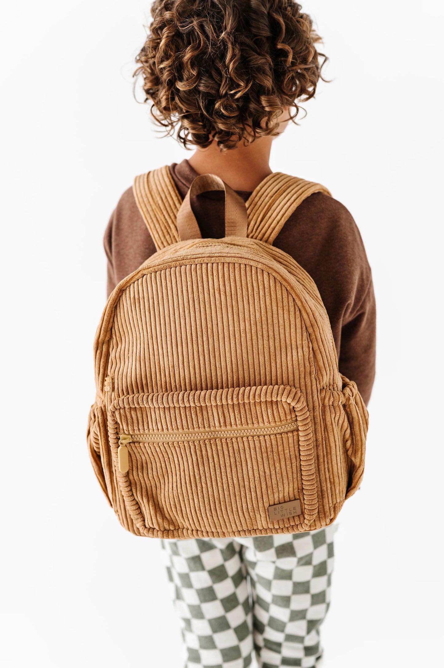 Corduroy Backpack- Camel