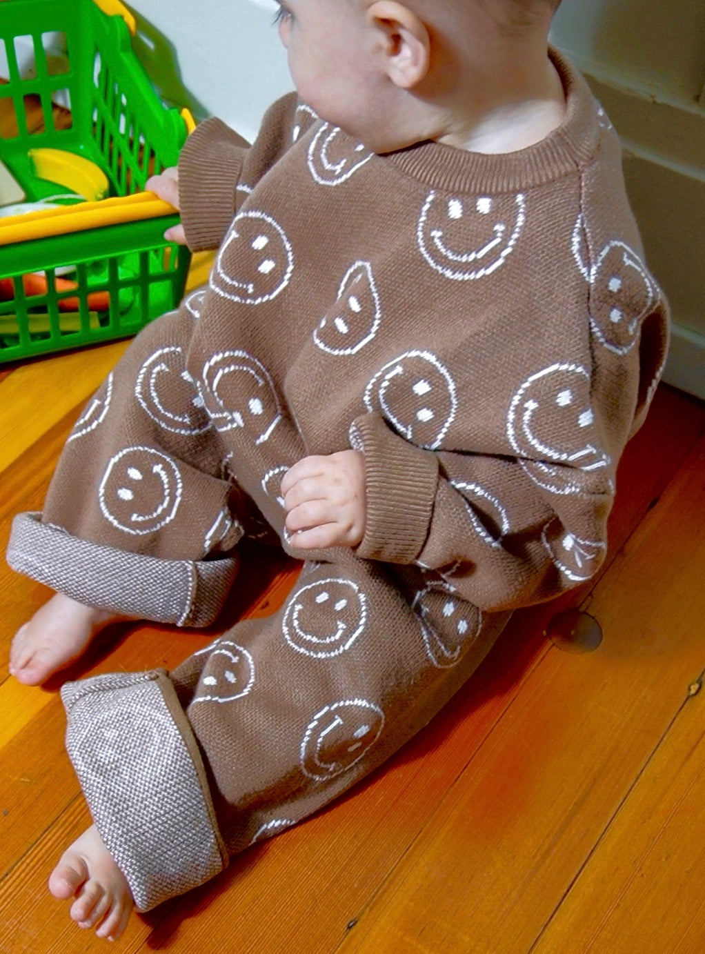 Knit Pant Set | Tan Just Smile