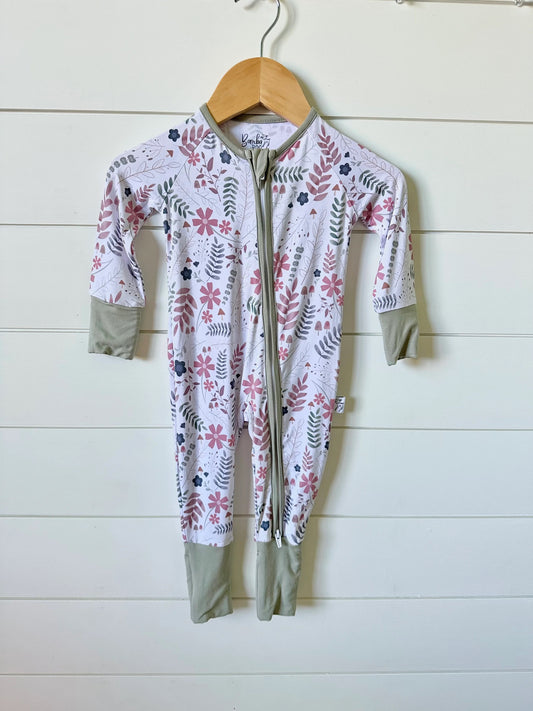 Floral Bamboo Zip & Flip pjs