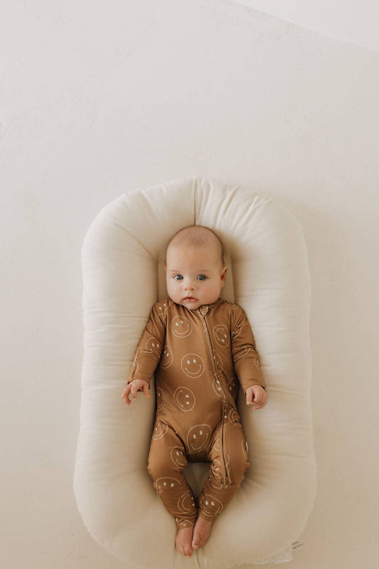 Bamboo Zip Pajamas | Sandstone Smiles| Forever French