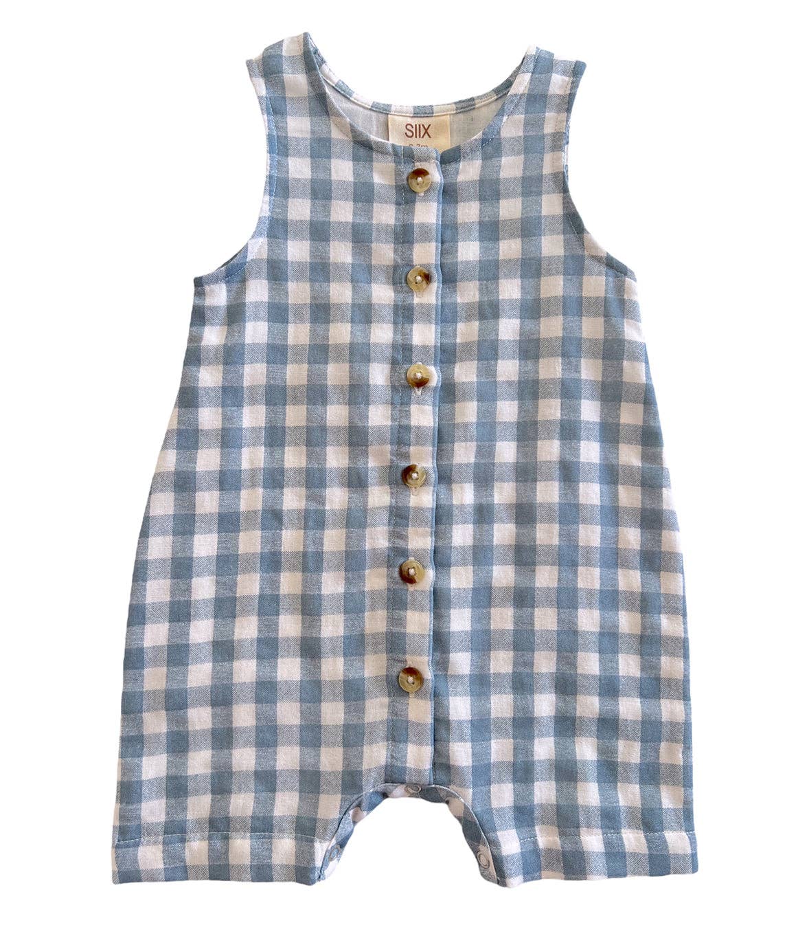 Blue Gingham / Organic Bay Shortie (Baby - Kids)