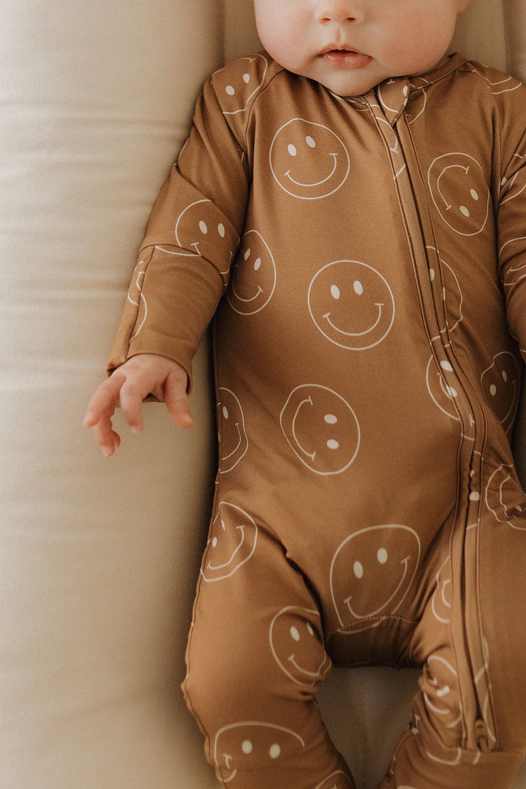 Bamboo Zip Pajamas | Sandstone Smiles| Forever French