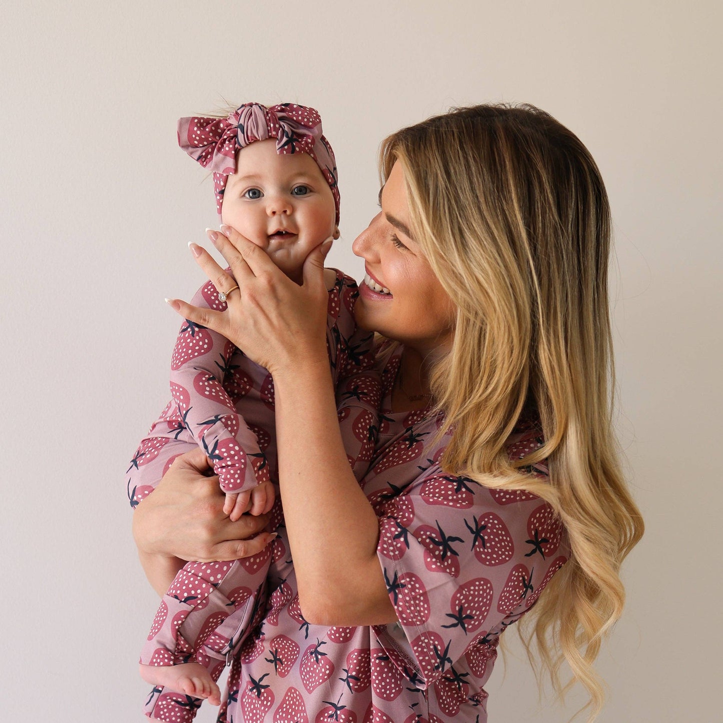 Bamboo Zip Pajamas | Pink Strawberry